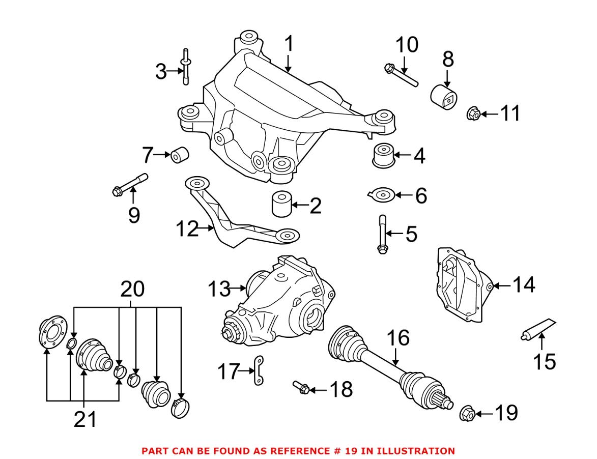 BMW Axle Nut - Rear (M24x1.5) 33406799223